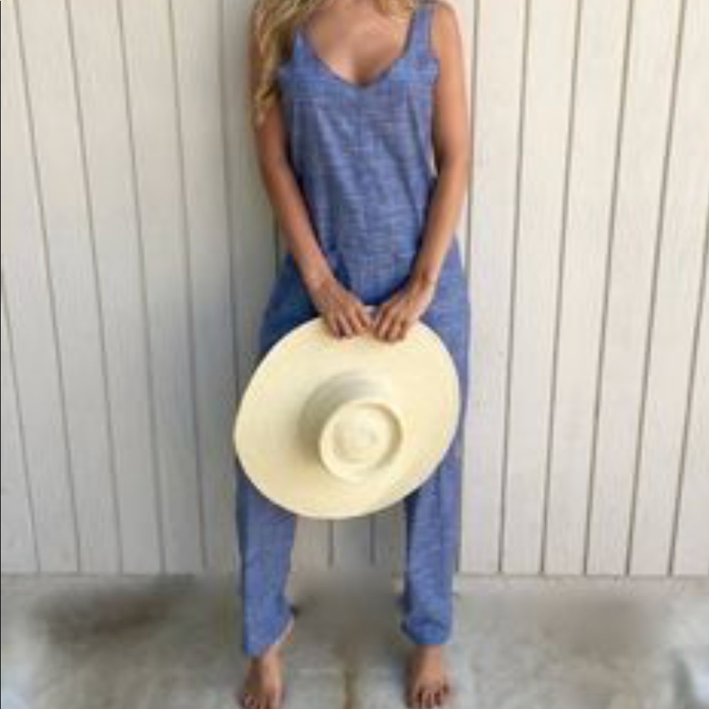 TYSA SHEPHERDESS PLAYSUIT - DENIM